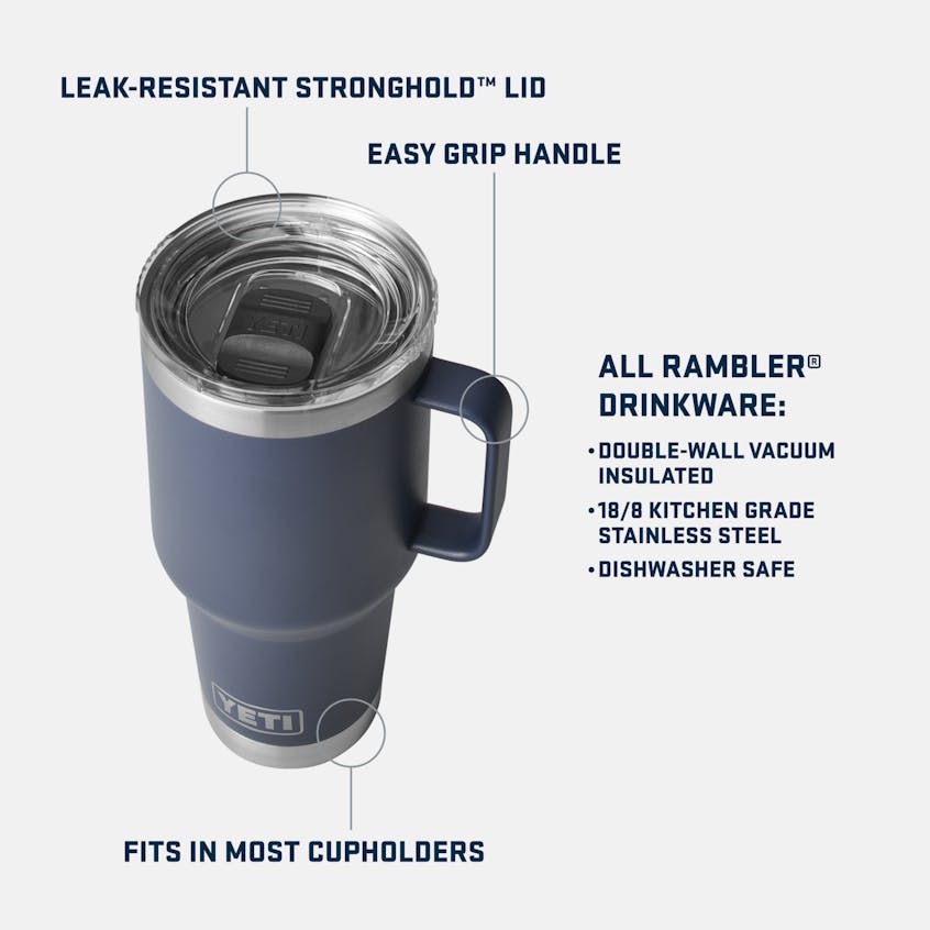 YETI Rambler 30 oz Travel Mug With Stronghold Lid