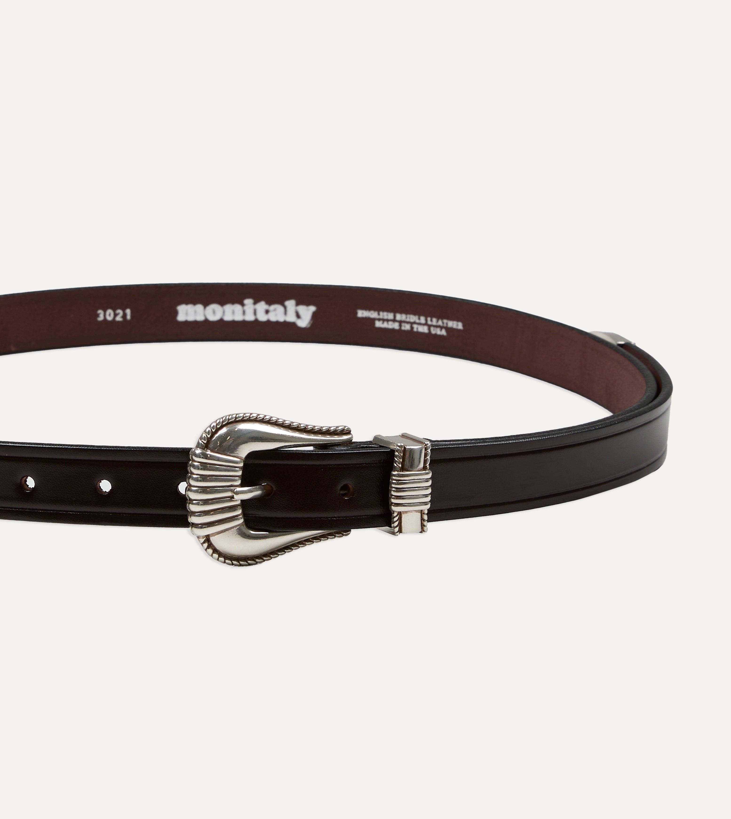 Monitaly Extended 1" Havana Leather Belt