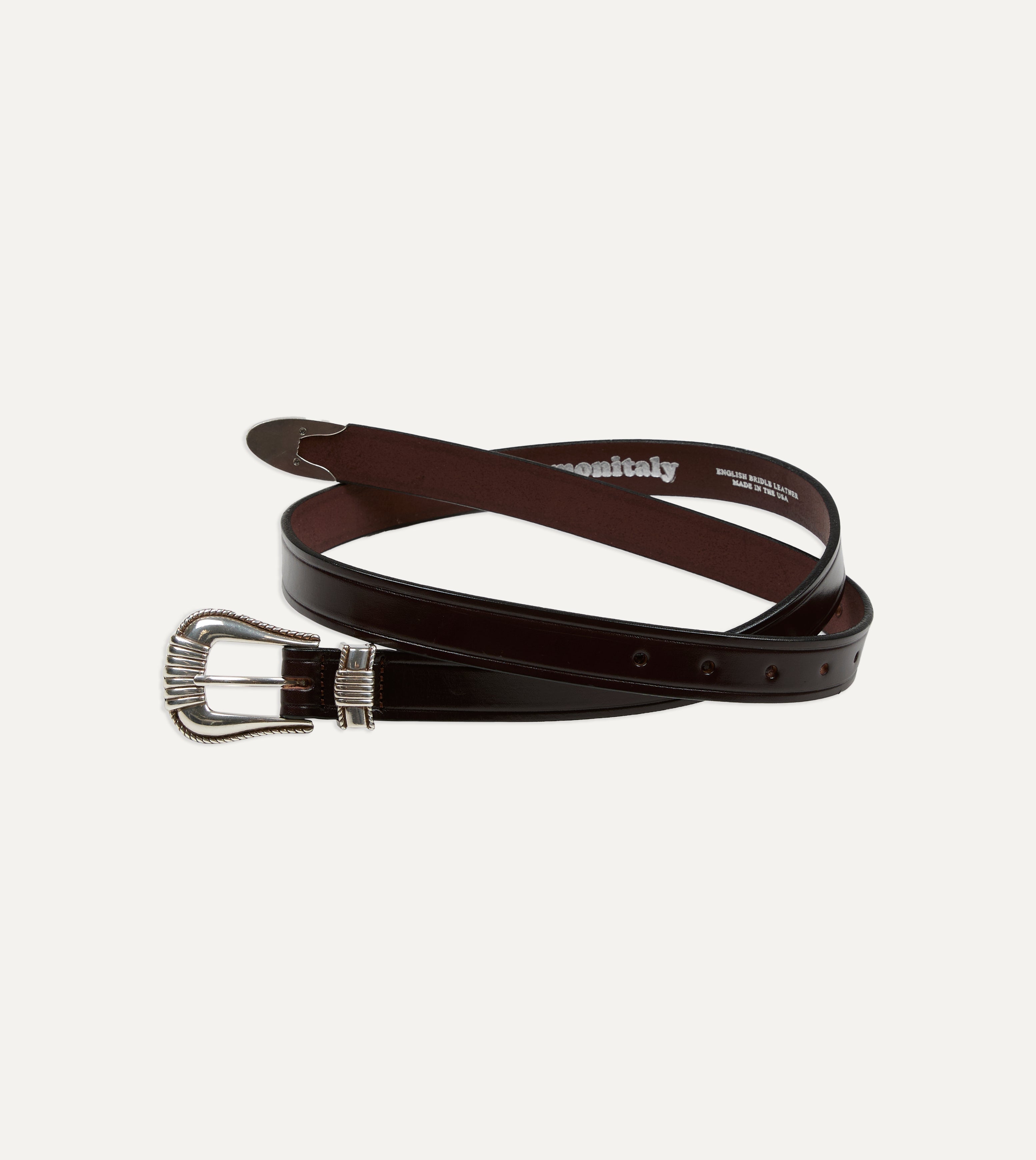 Monitaly Extended 1" Havana Leather Belt