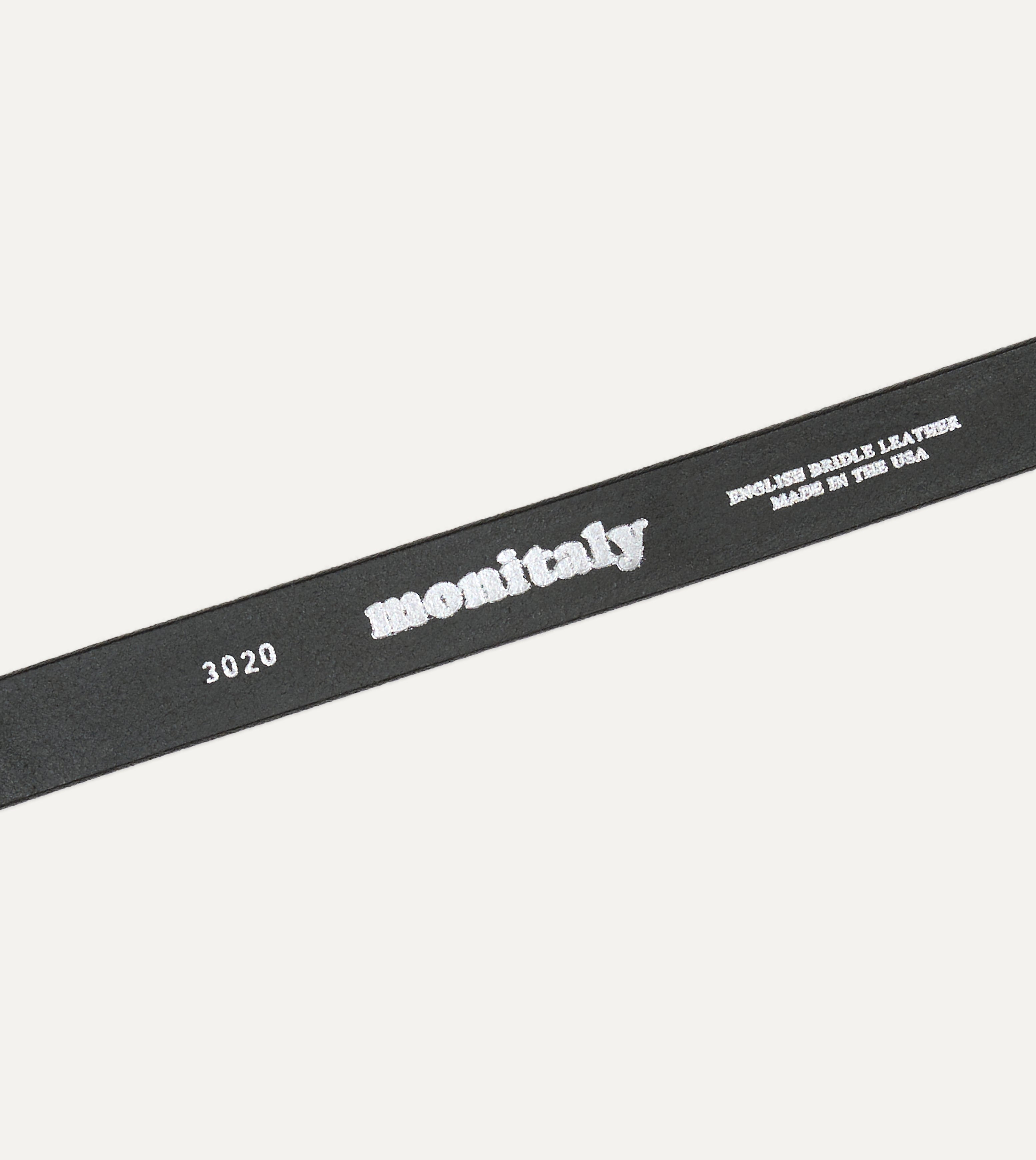 Monitaly Extended 1" Black Leather Belt
