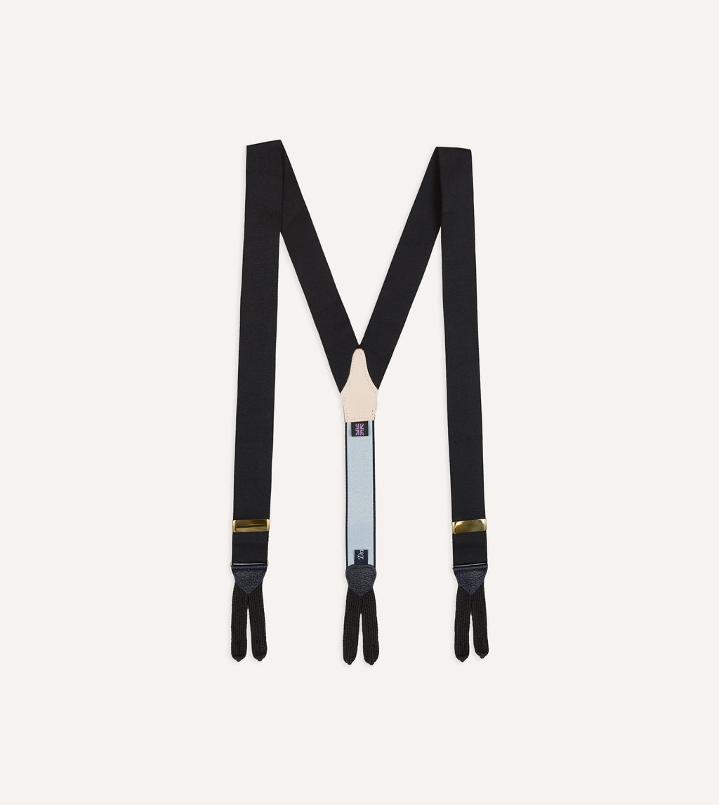 Black Silk Trouser Braces