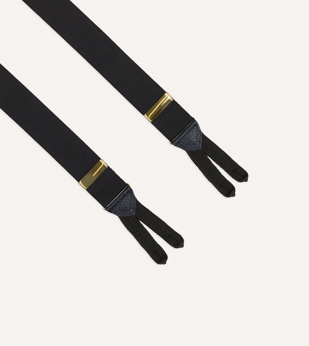 Black Silk Trouser Braces