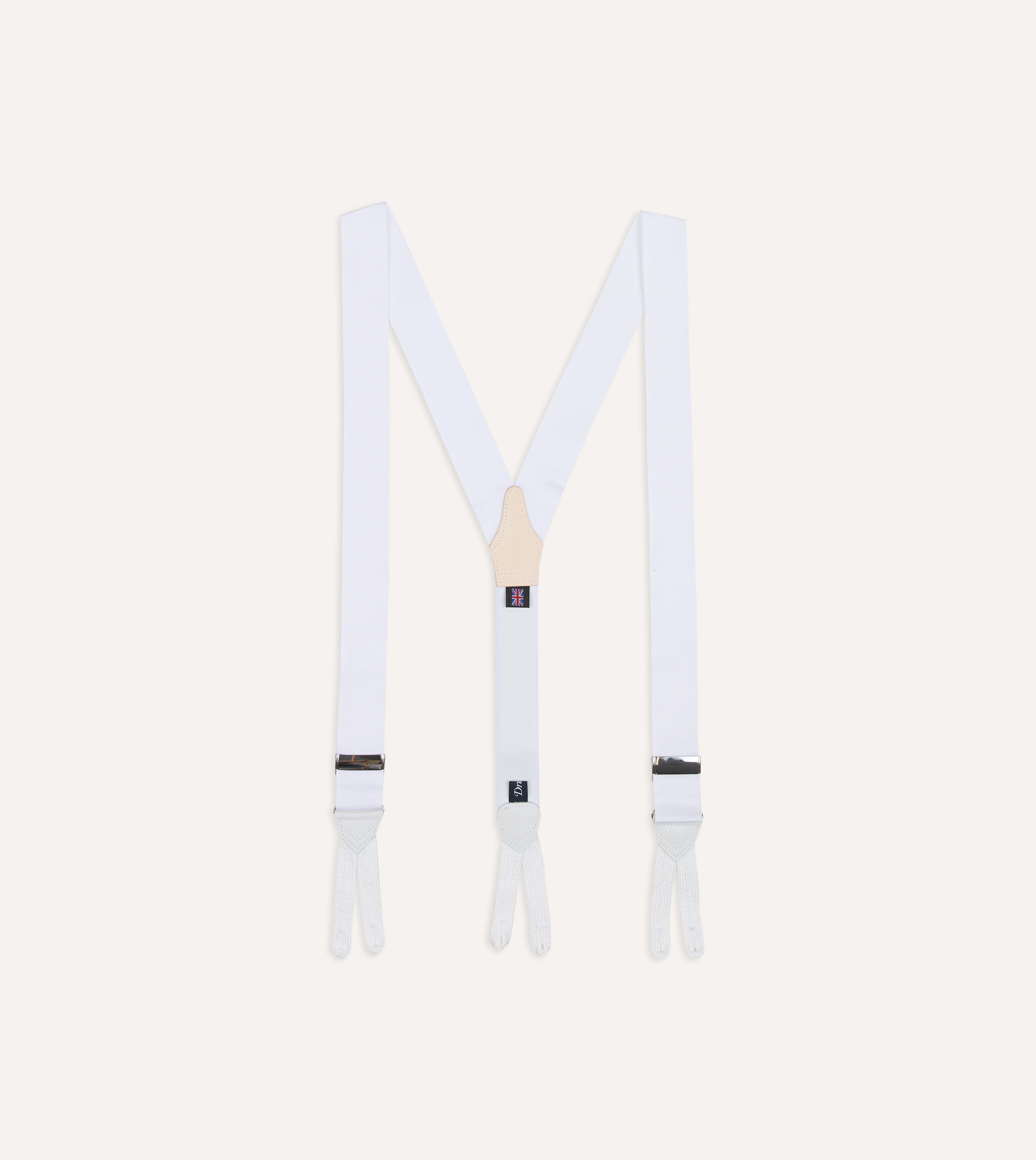 White Silk Trouser Braces