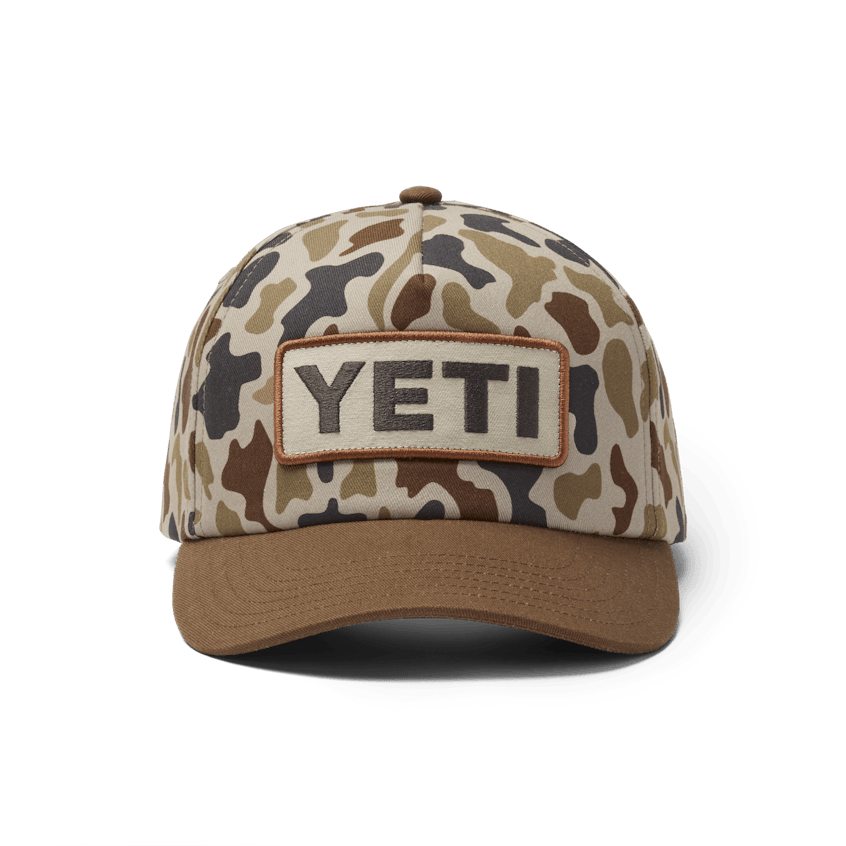 YETIÂ® Wetlands Camo Logo Badge Mid Pro Flat Brim Hat