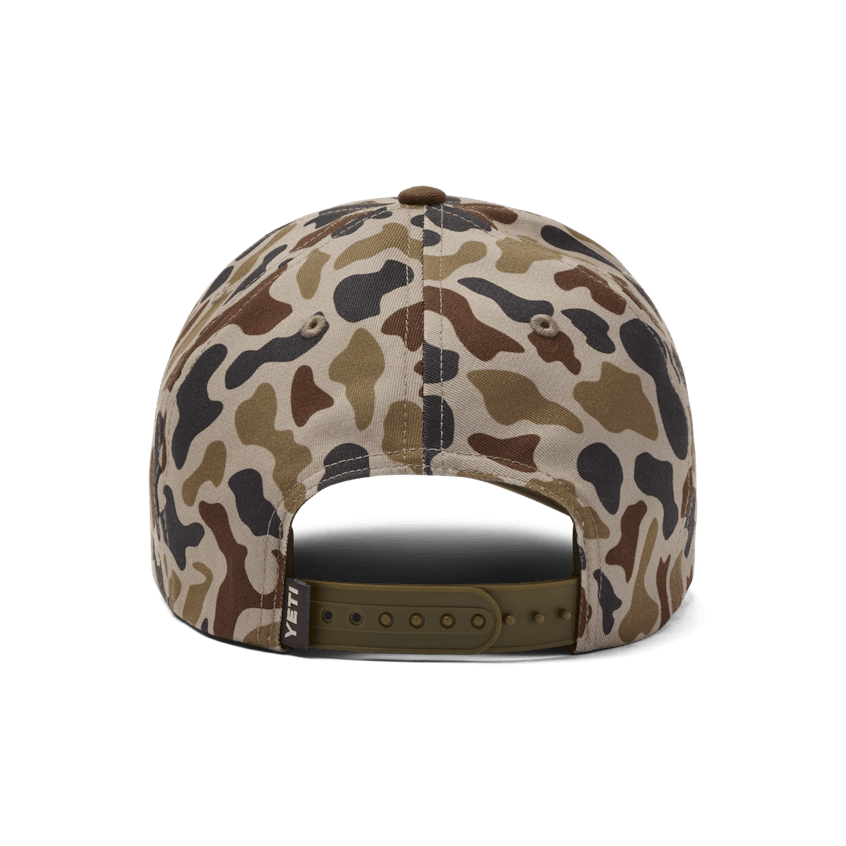 YETIÂ® Wetlands Camo Logo Badge Mid Pro Flat Brim Hat