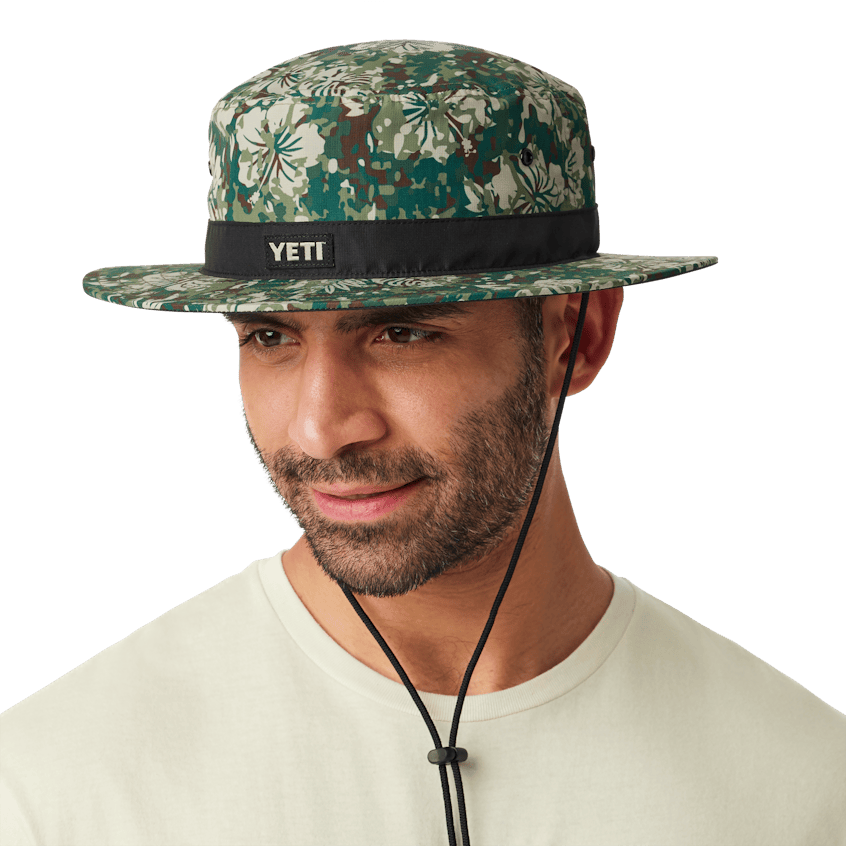 YETI Logo Hibiscus Print Boonie Hat