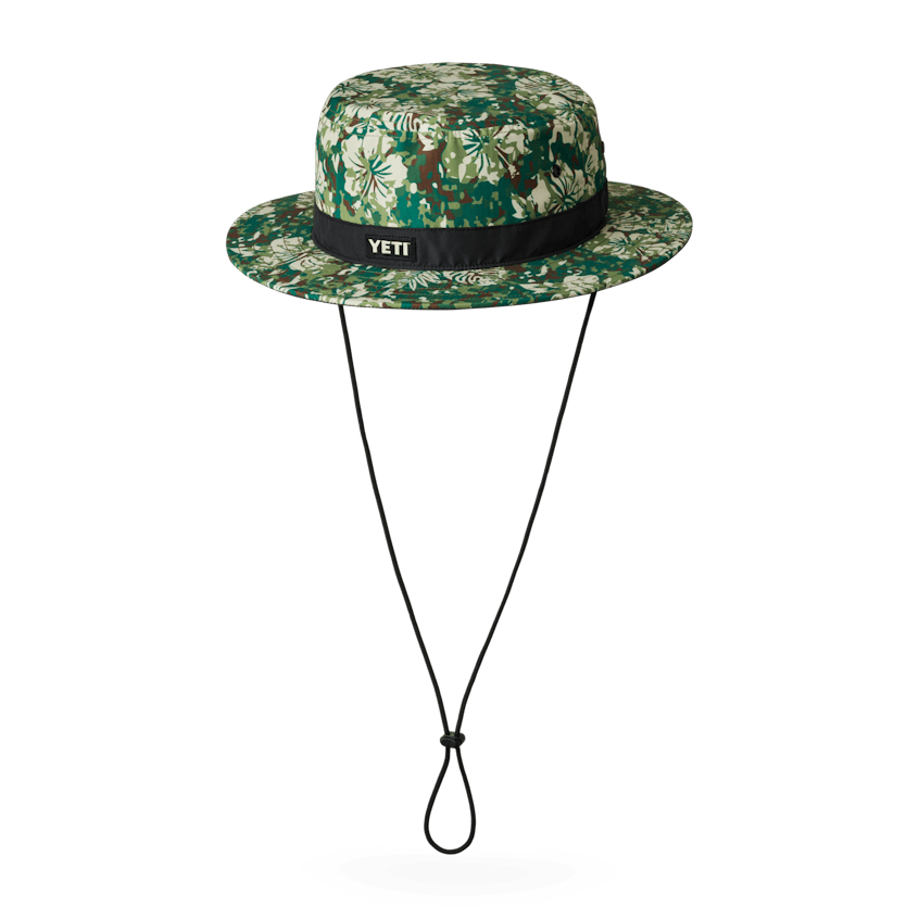 YETI Logo Hibiscus Print Boonie Hat