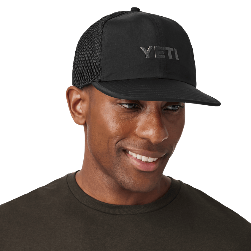 YETI Logo Performance Flat Brim Hat